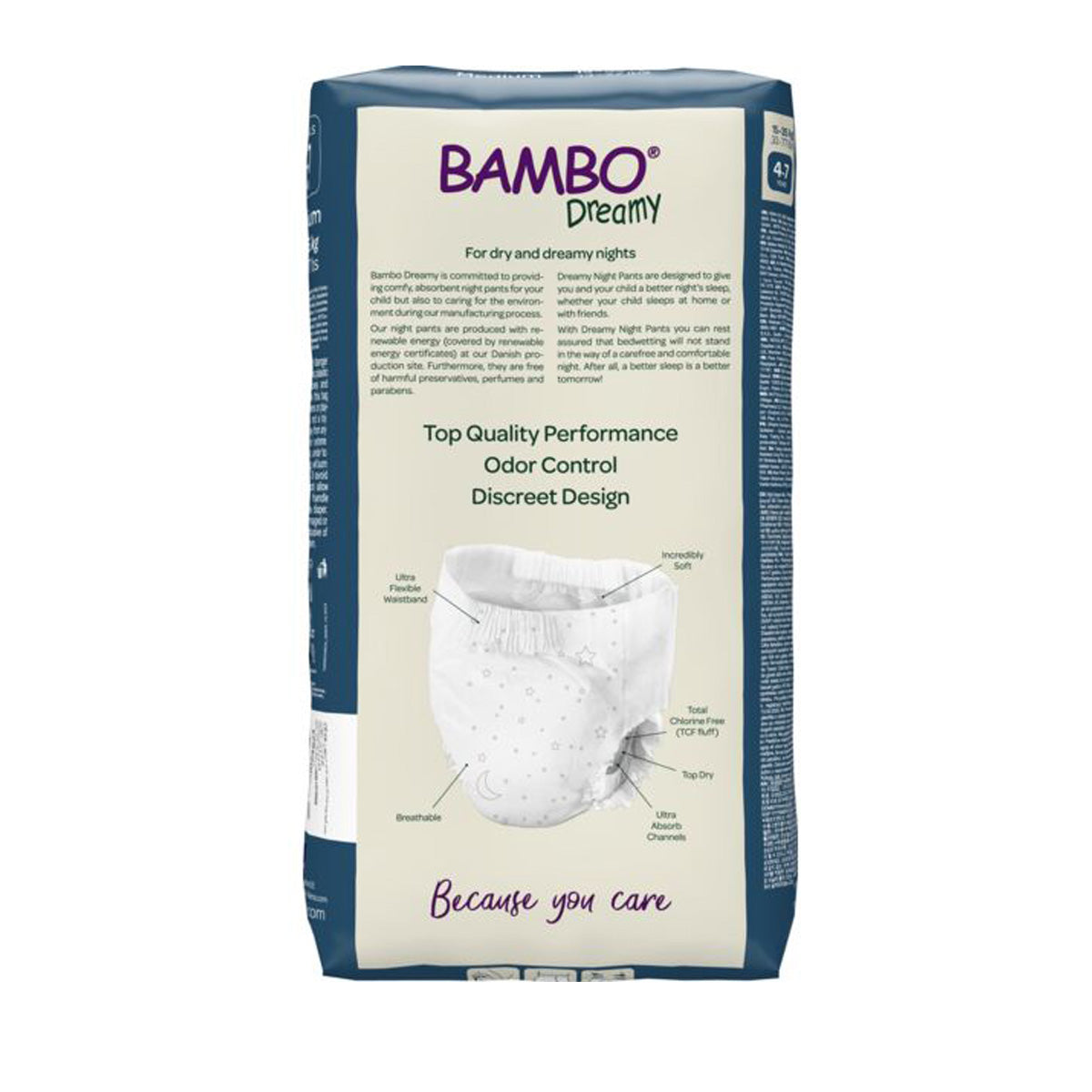Bambo Dreamy pants para noche M (15-35kg) 10 uds Bambo Nature