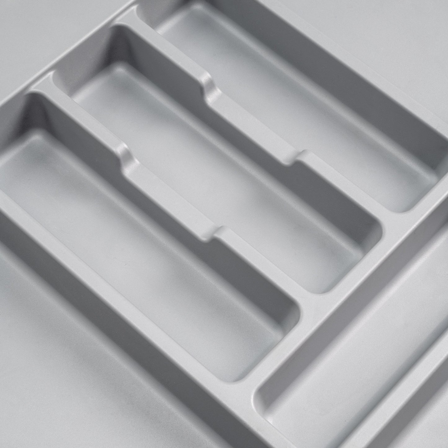 Emuca Cubertero Optima para cajón de cocina, módulo 900 mm, Plástico, Gris