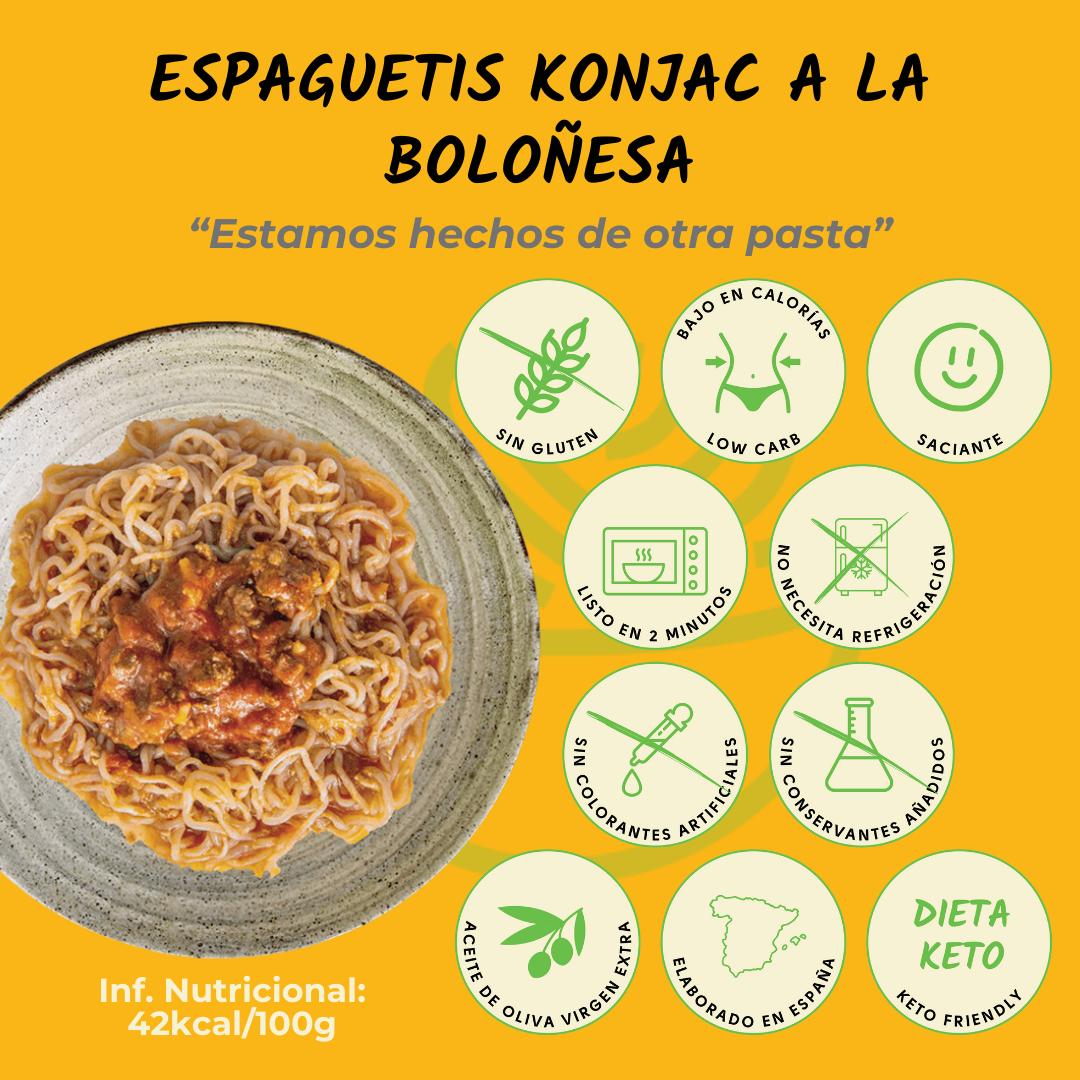 Espaguetis Konjac a la Boloñesa The Konjac Shop 250g