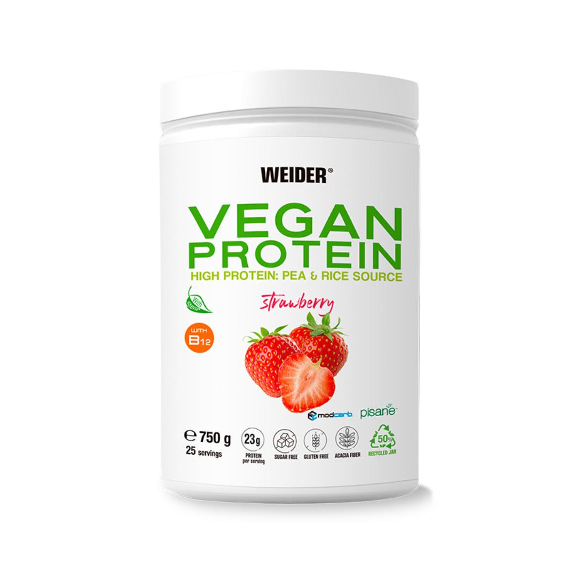 Vegan Protein - Strawberry, 750g. Weider