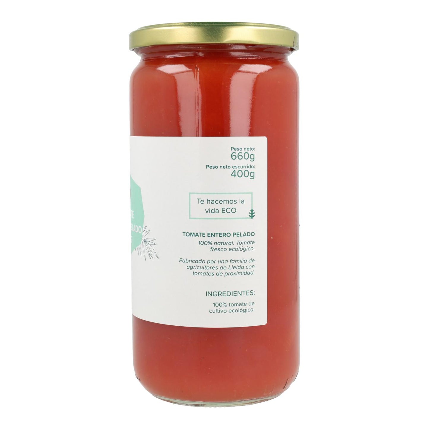 Tomate Entero Pelado ECO Planeta Huerto 660 g