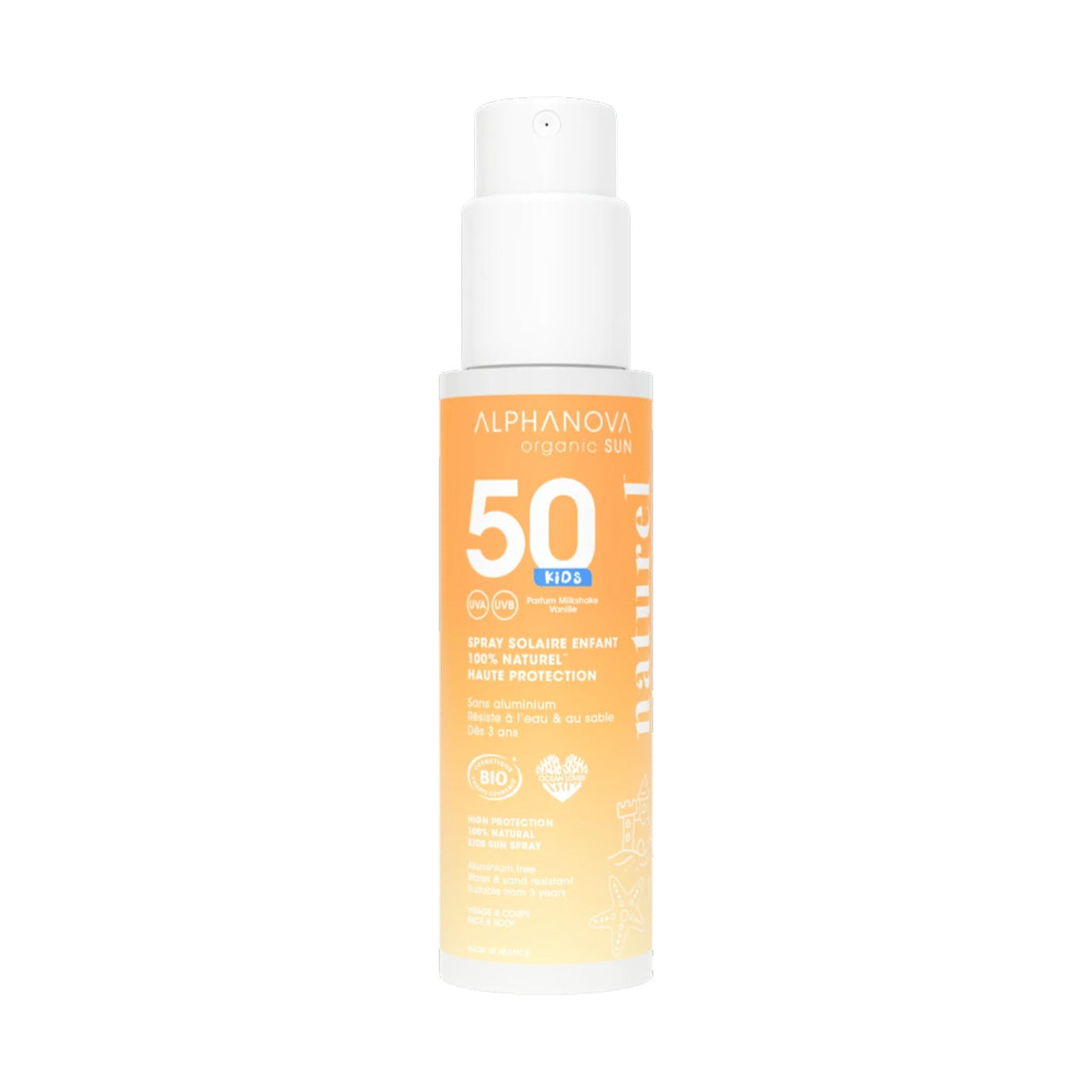 Spray solar niños bio FPS50 Alphanova 100 ml