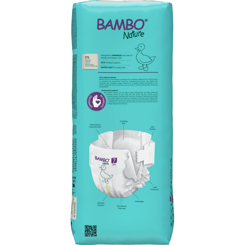 Pañal T7 (+18 Kg) Bambo Nature 40ud