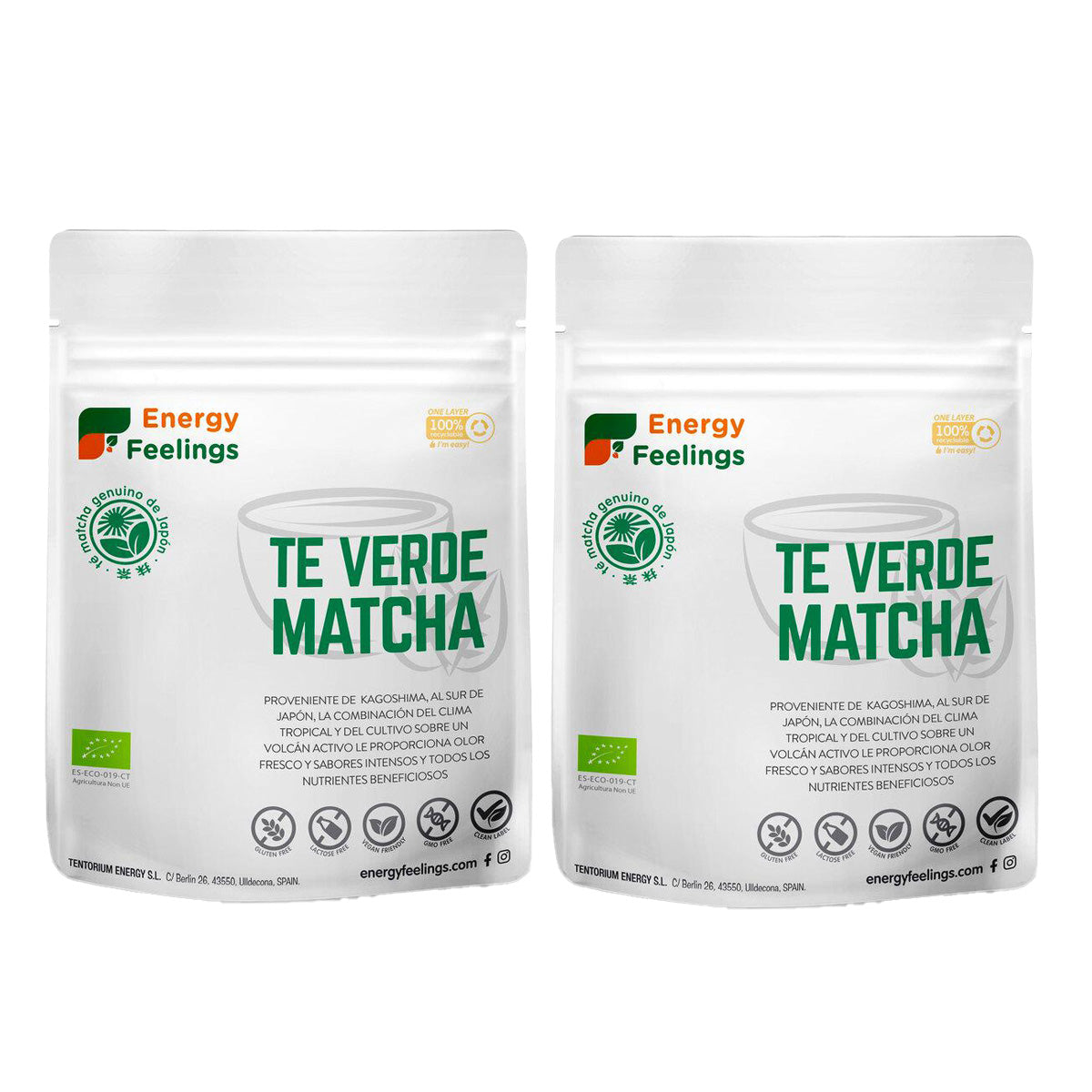 Pack 2x Té verde Matcha ECO Energy Feelings