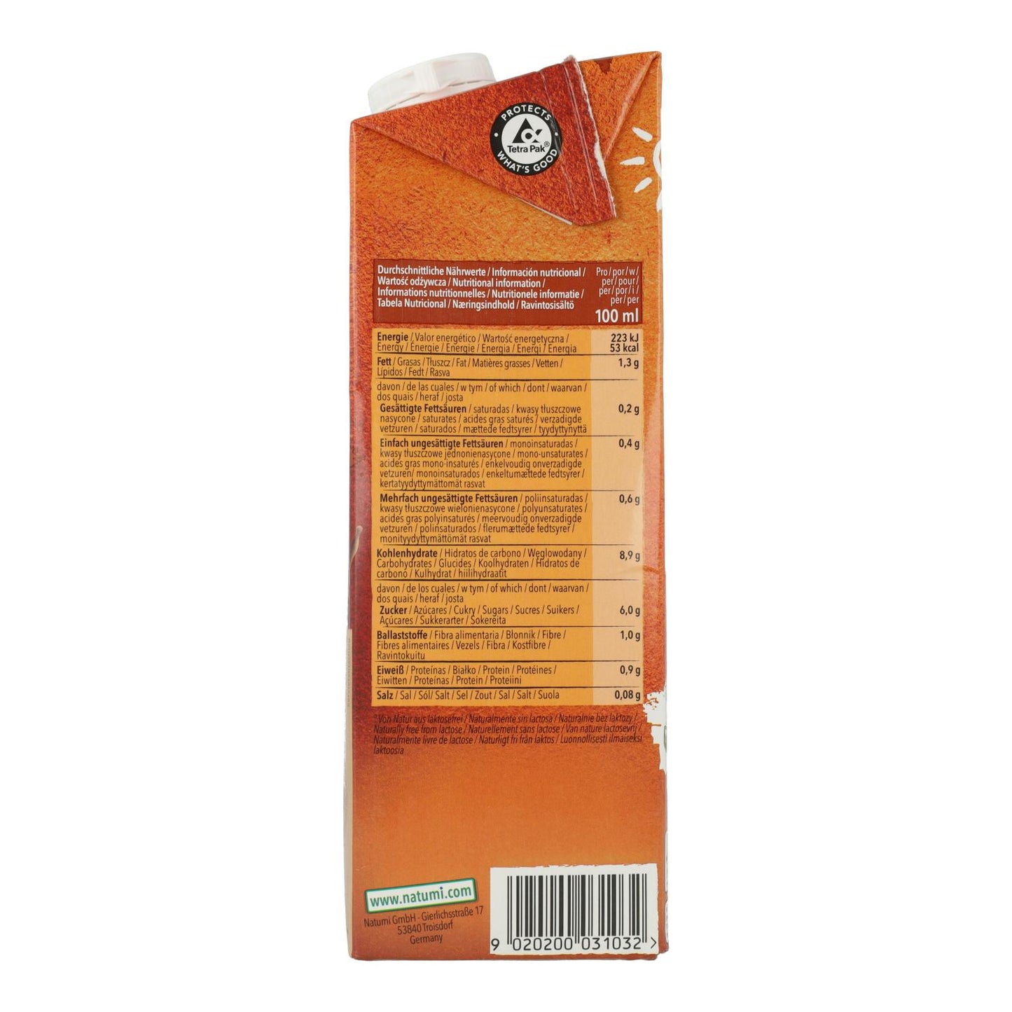 Pack 12 x Bebida de Avena Choco BIO Natumi 1 L