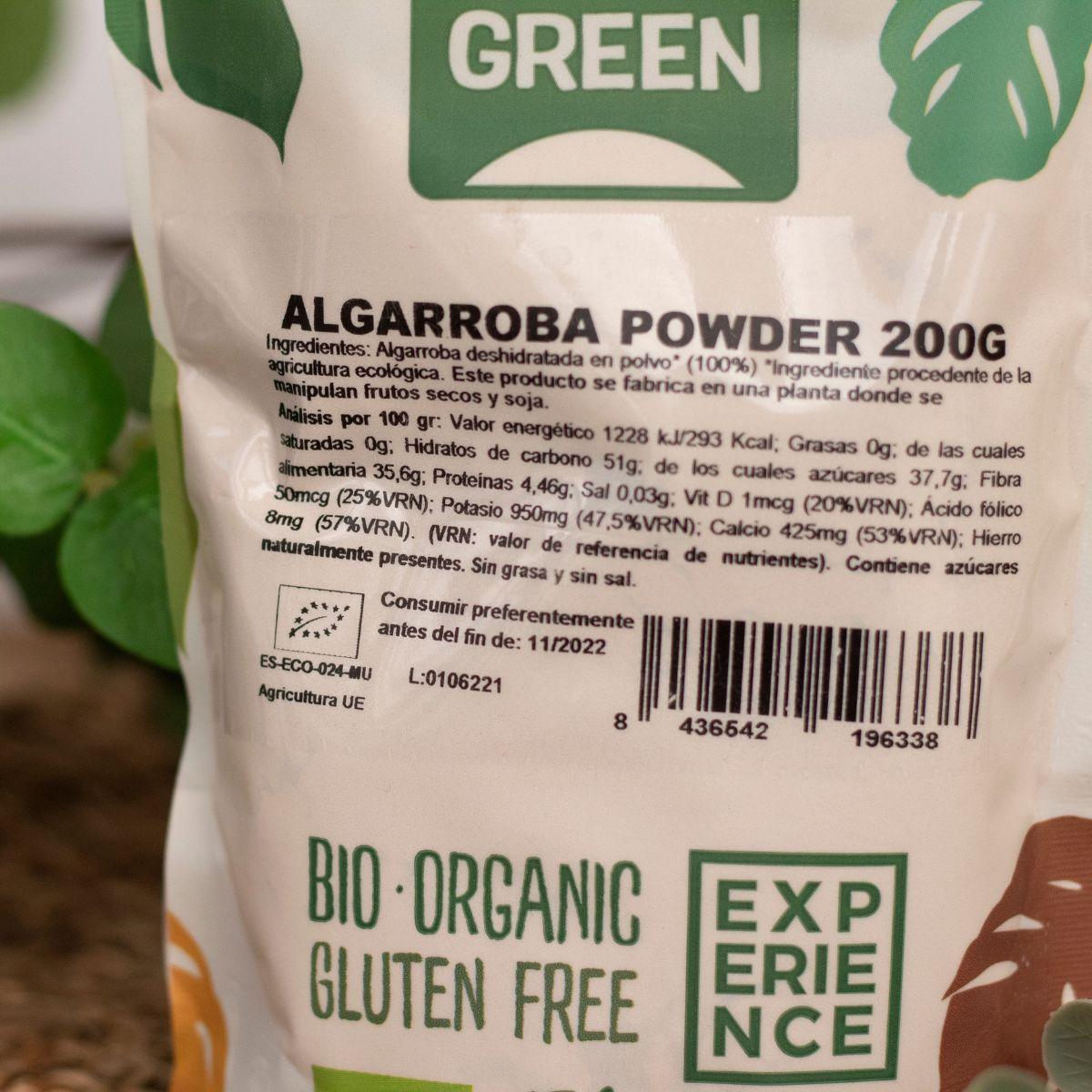 Experience Algarroba Powder Bio Sin Gluten NaturGreen 200 g
