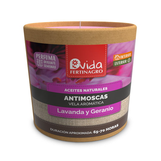 Vela antimoscas lavanda y geranio Fertinagro