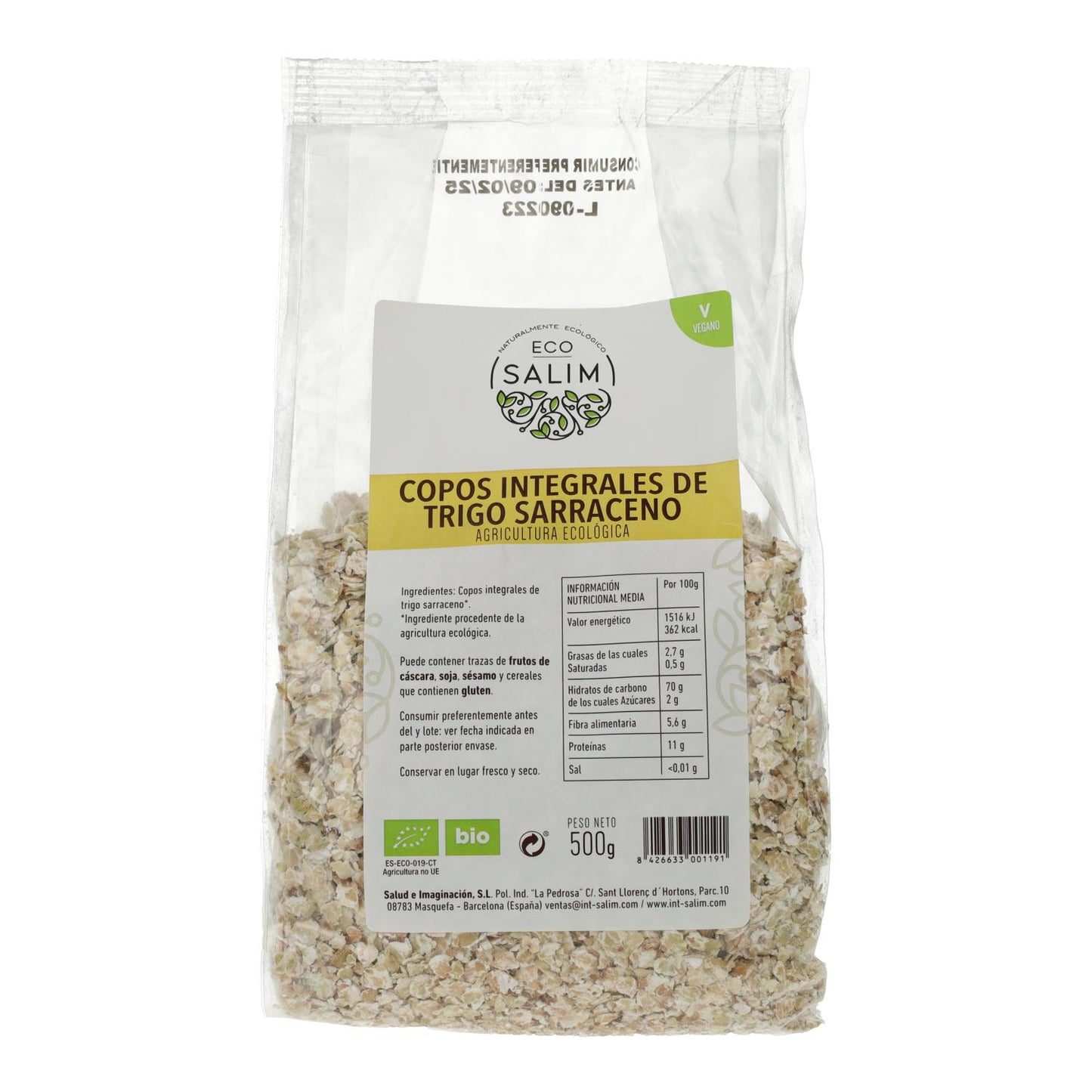 Copos Trigo Sarraceno Eco Eco-Salim 500 Gr