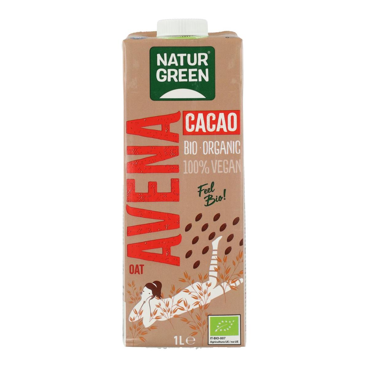 Pack 2uds Bebida de Avena Choco NaturGreen 1 L