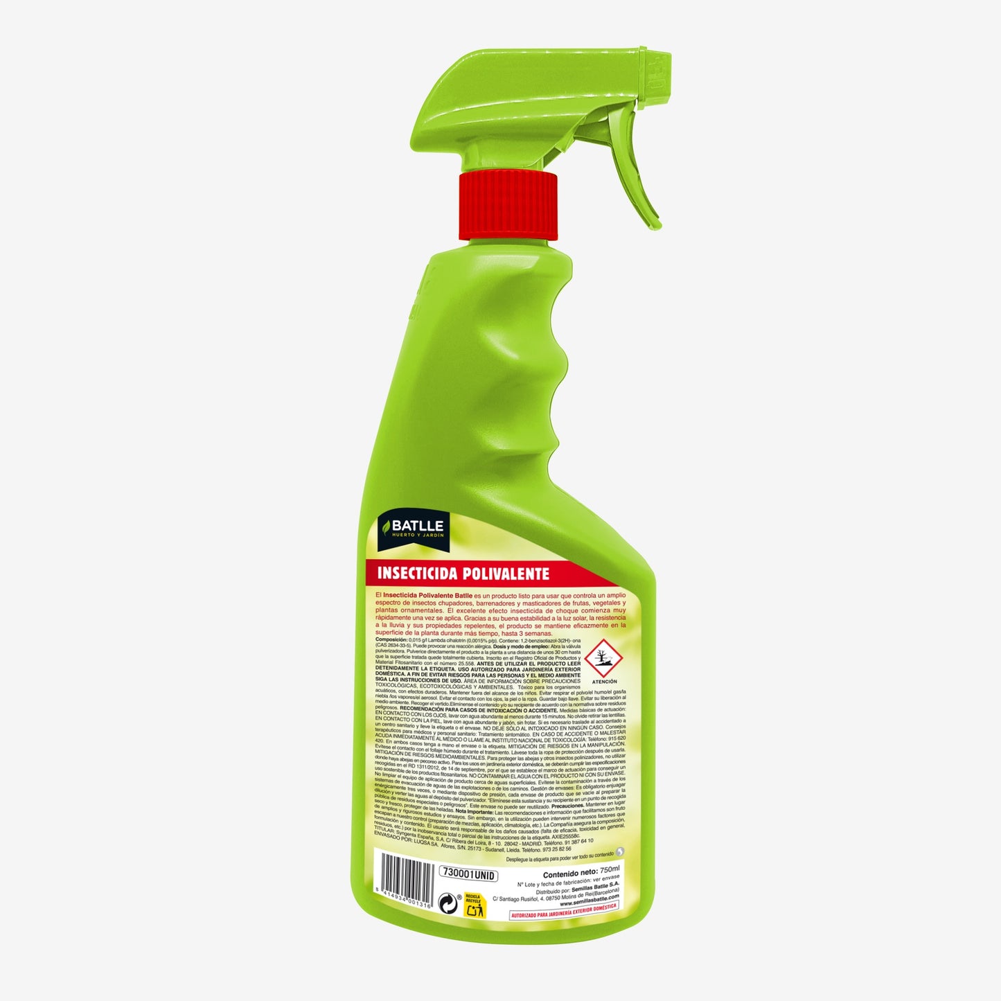 Insecticida Polivalente listo uso Batlle 750 ml