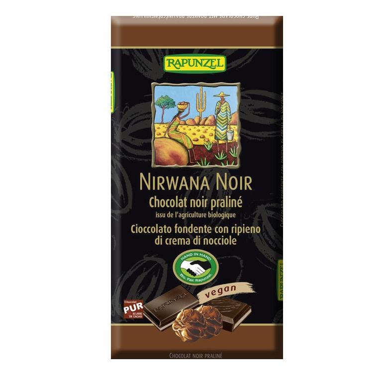 Tableta de Chocolate Negro Nirwana BIO Rapunzel 100 g