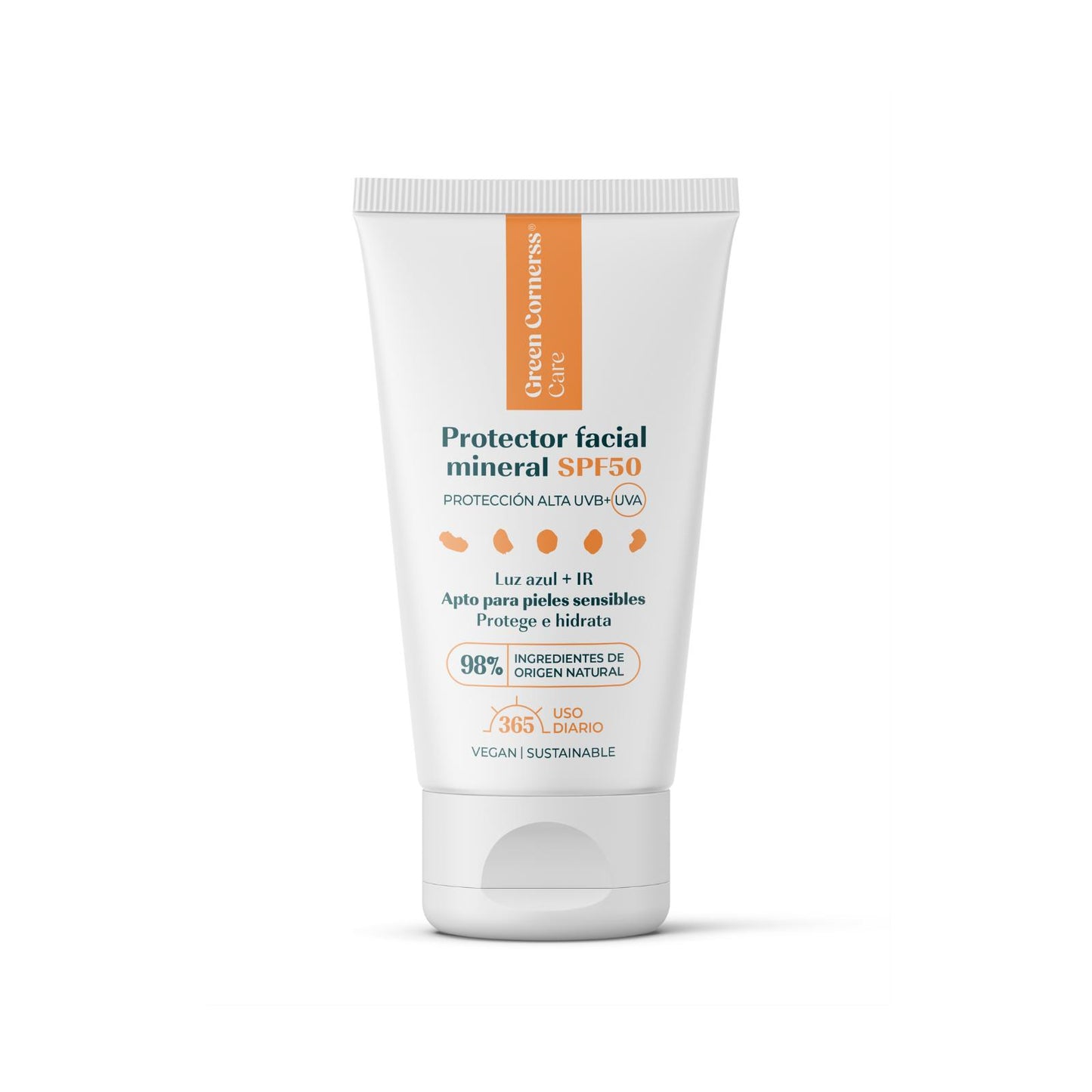 Crema Protector Facial Mineral SPF50 Green Corners 50 ml