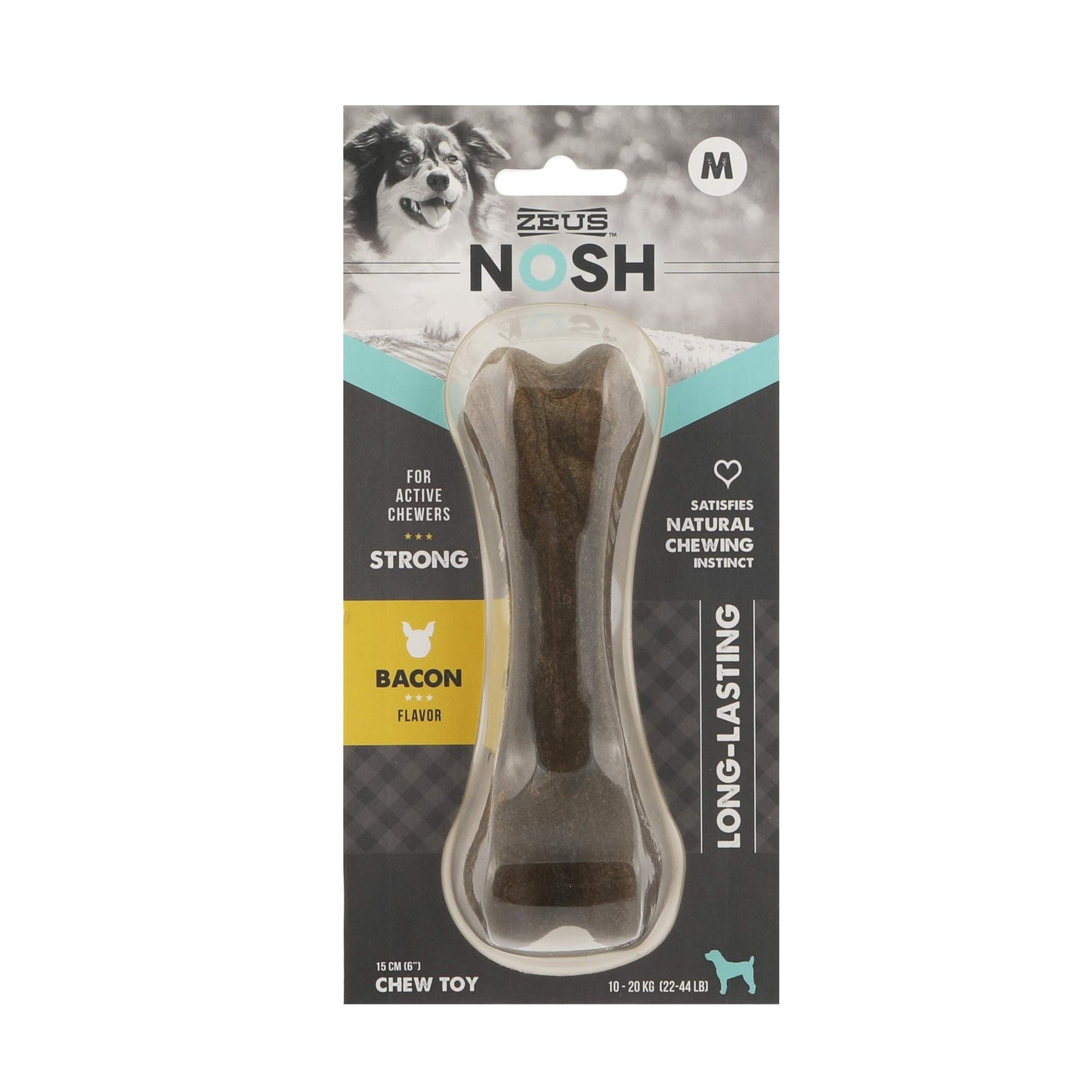 Zeus Nosh Strong Hueso, Bacon M, 15cm