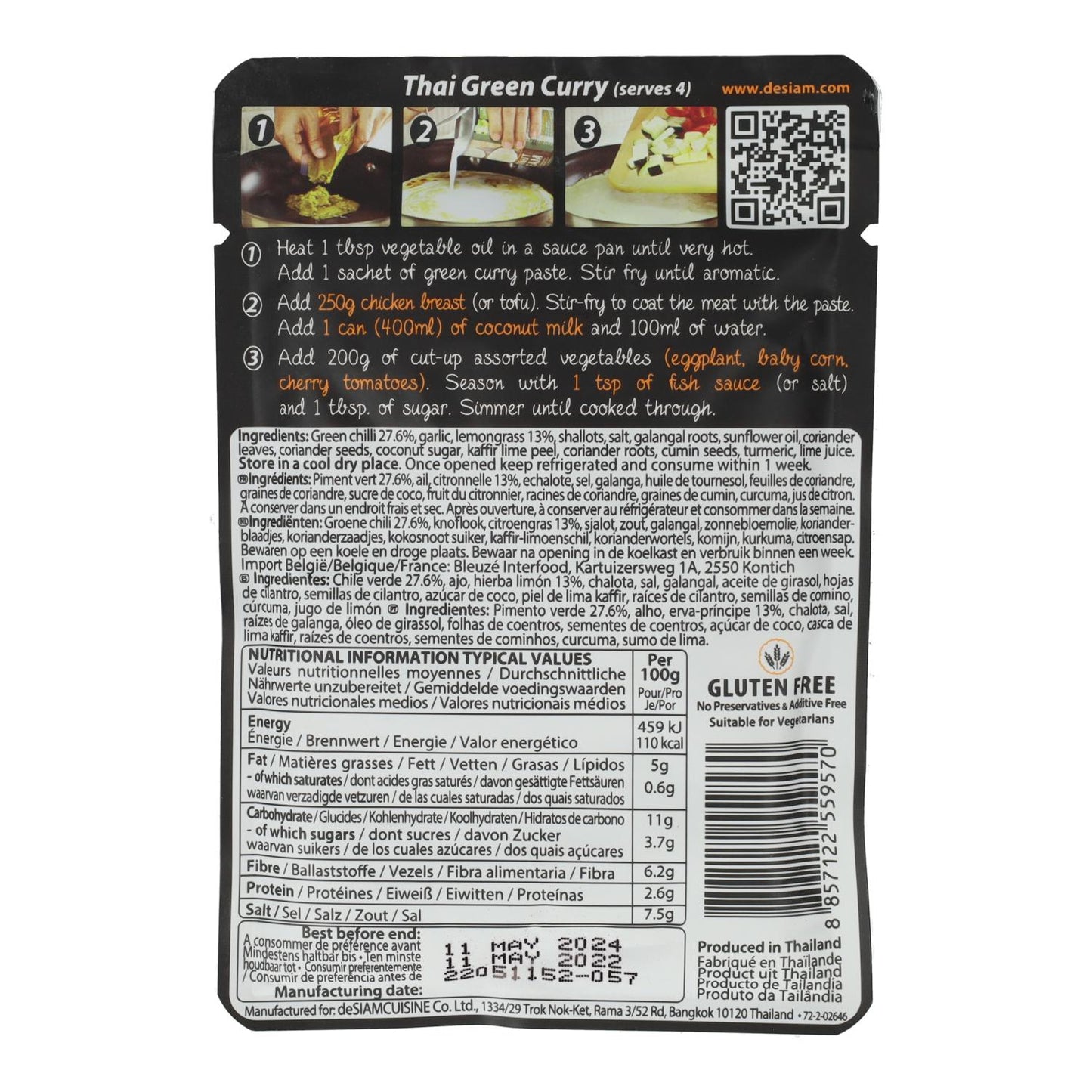 Pasta de Curry Verde Desiam 70 g