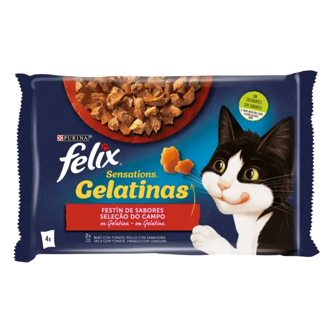 FELIX Sensations Festin de Sabores en Gelatina 4x85g