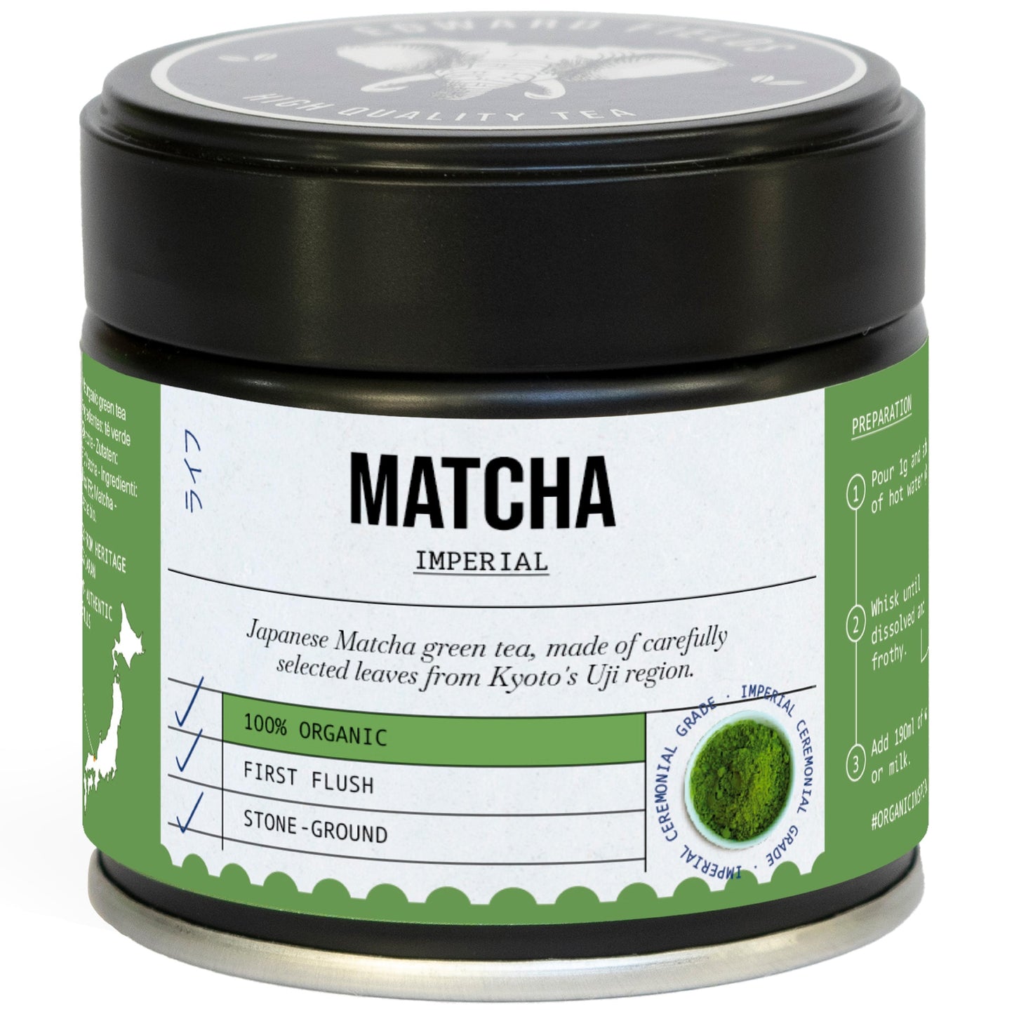 Matcha Imperial Ecológico Ceremonial Japonés Edward Fields 30 g