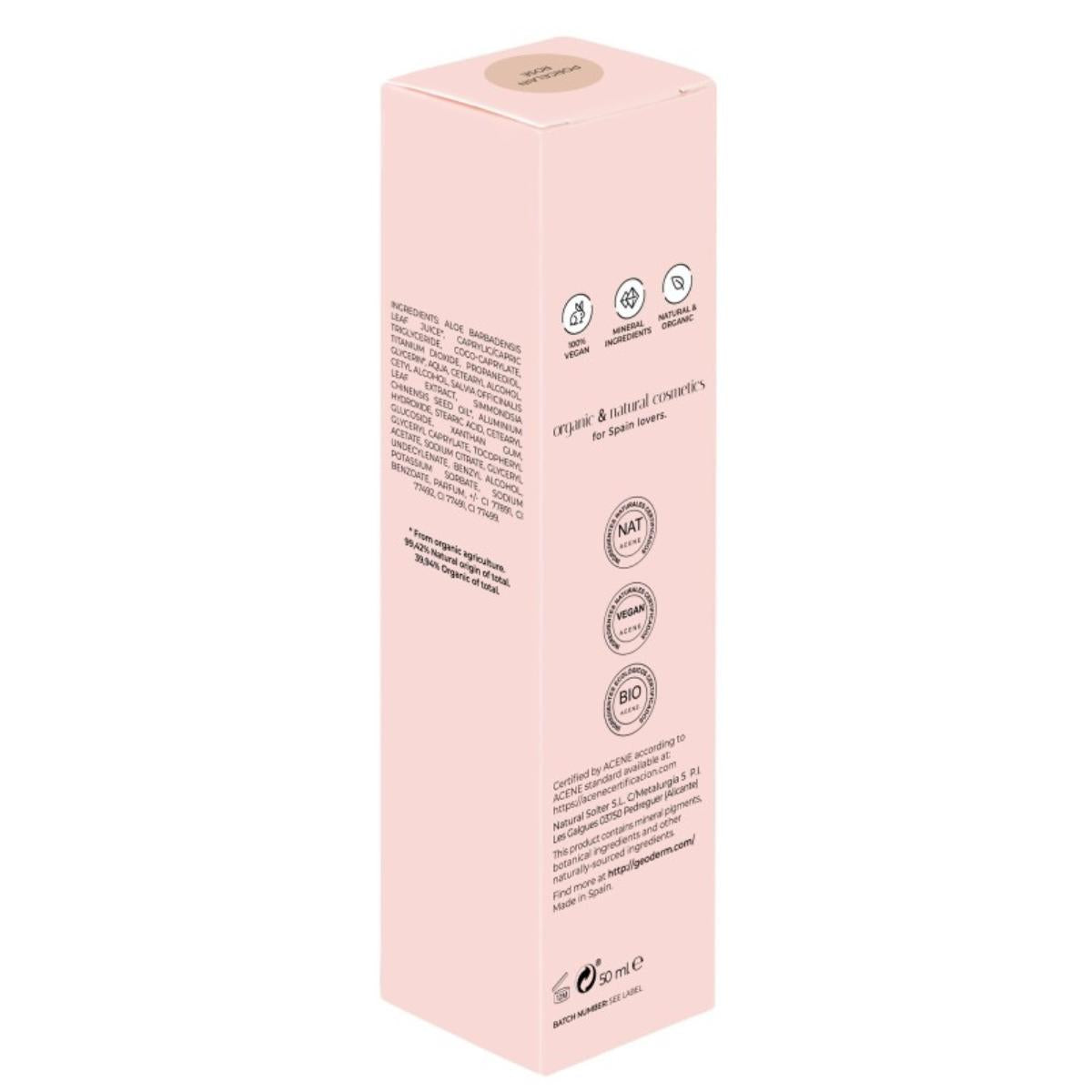 Base Líquida Rosa Porcelana (Bio y Vegano)  Geoderm 50 ml