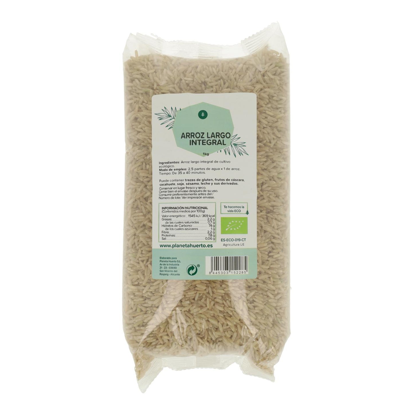 Arroz Largo integral ECO Planeta Huerto 1 kg