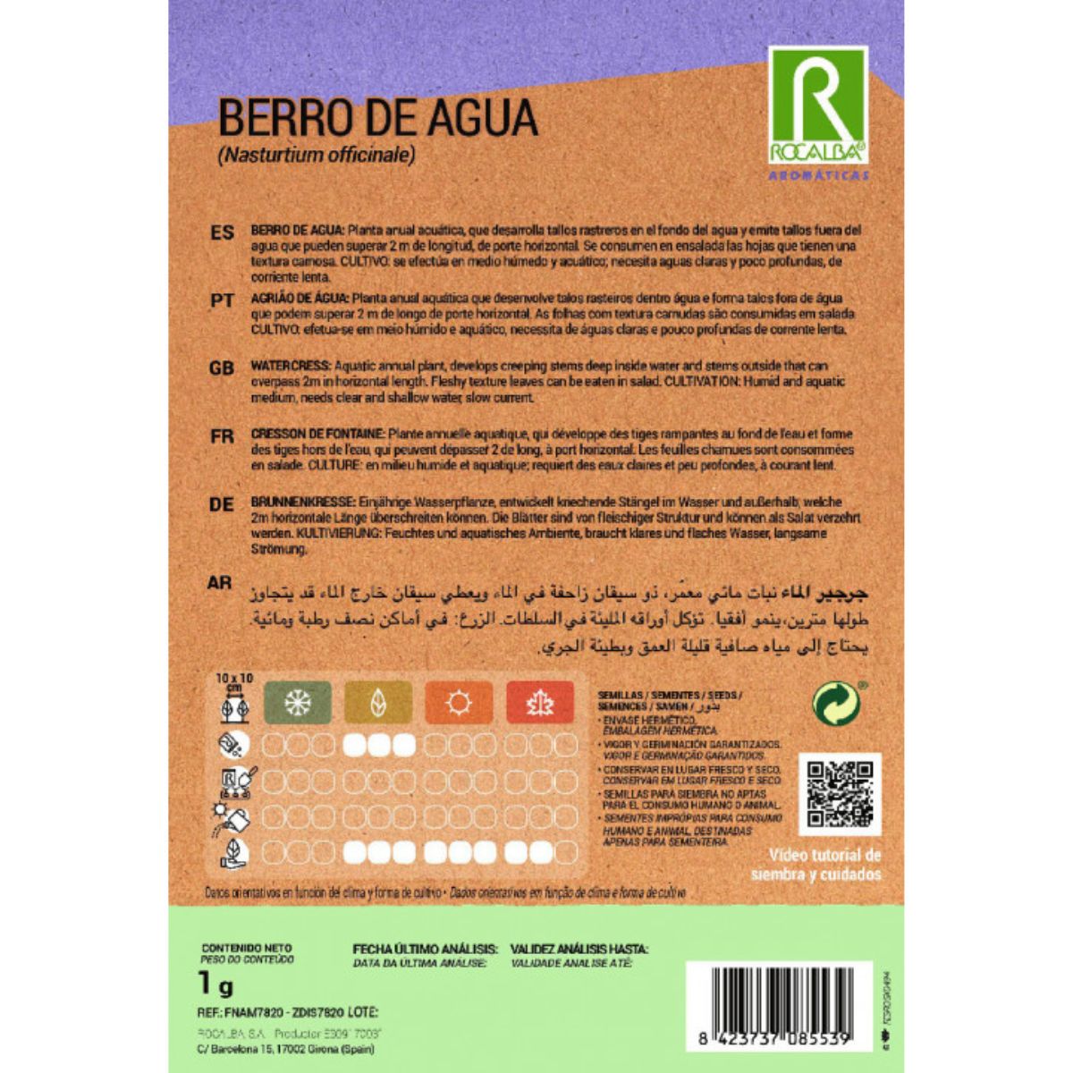 Semillas de Berro de agua