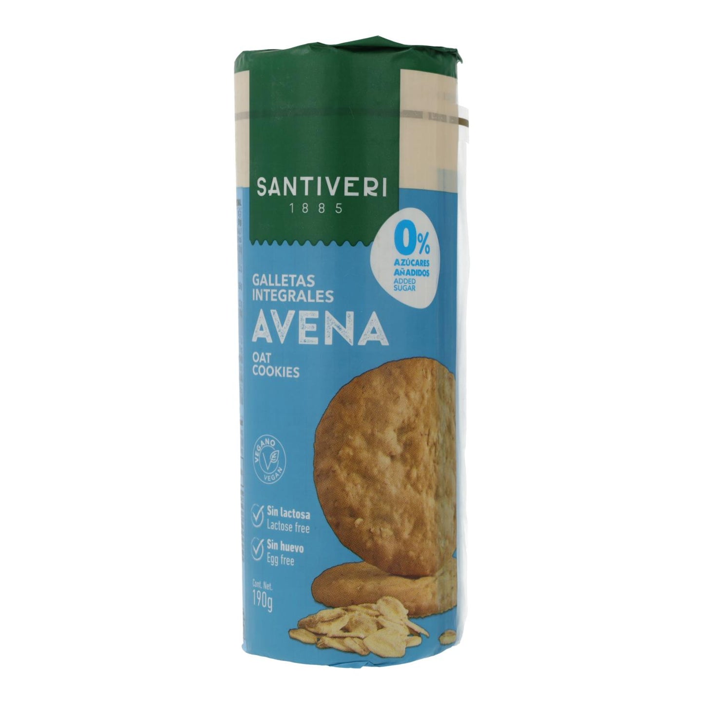 Galletas Integrales Avena 0% azúcares Santiveri 190g