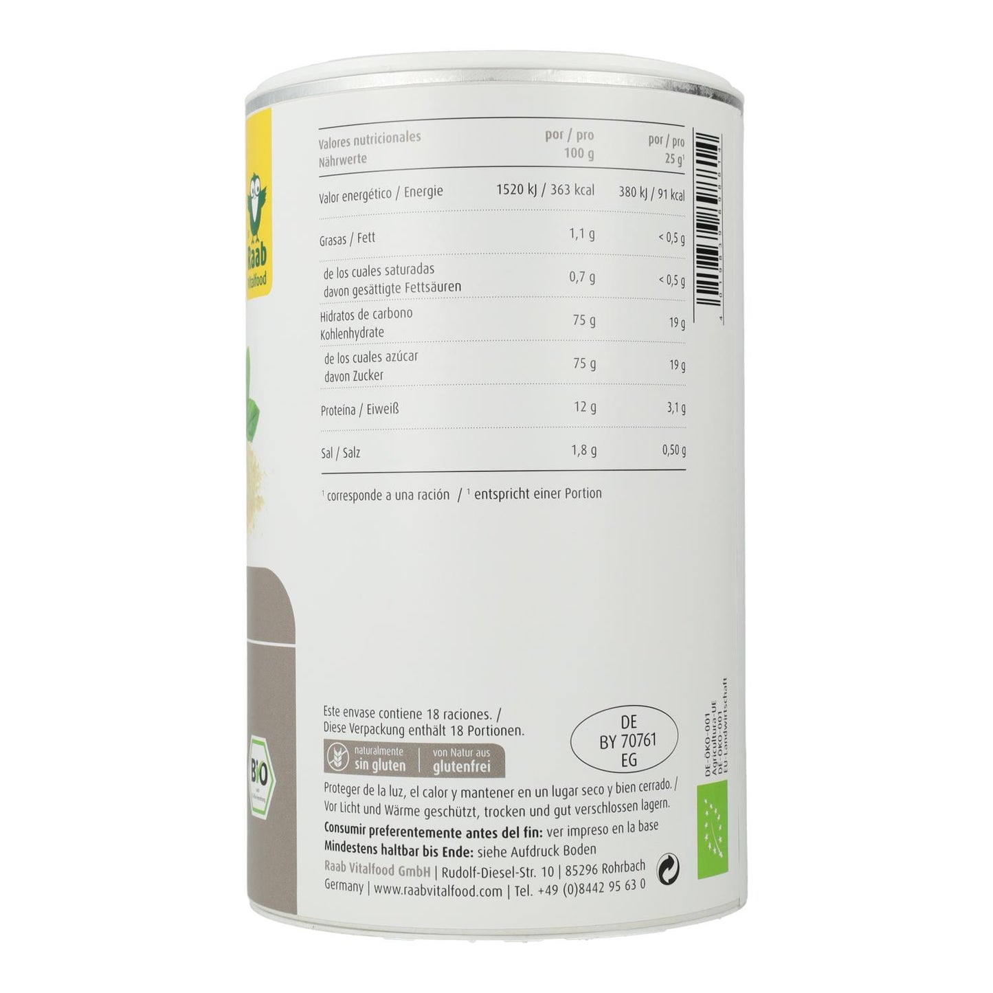 Suero de leche natural Raab 450 g