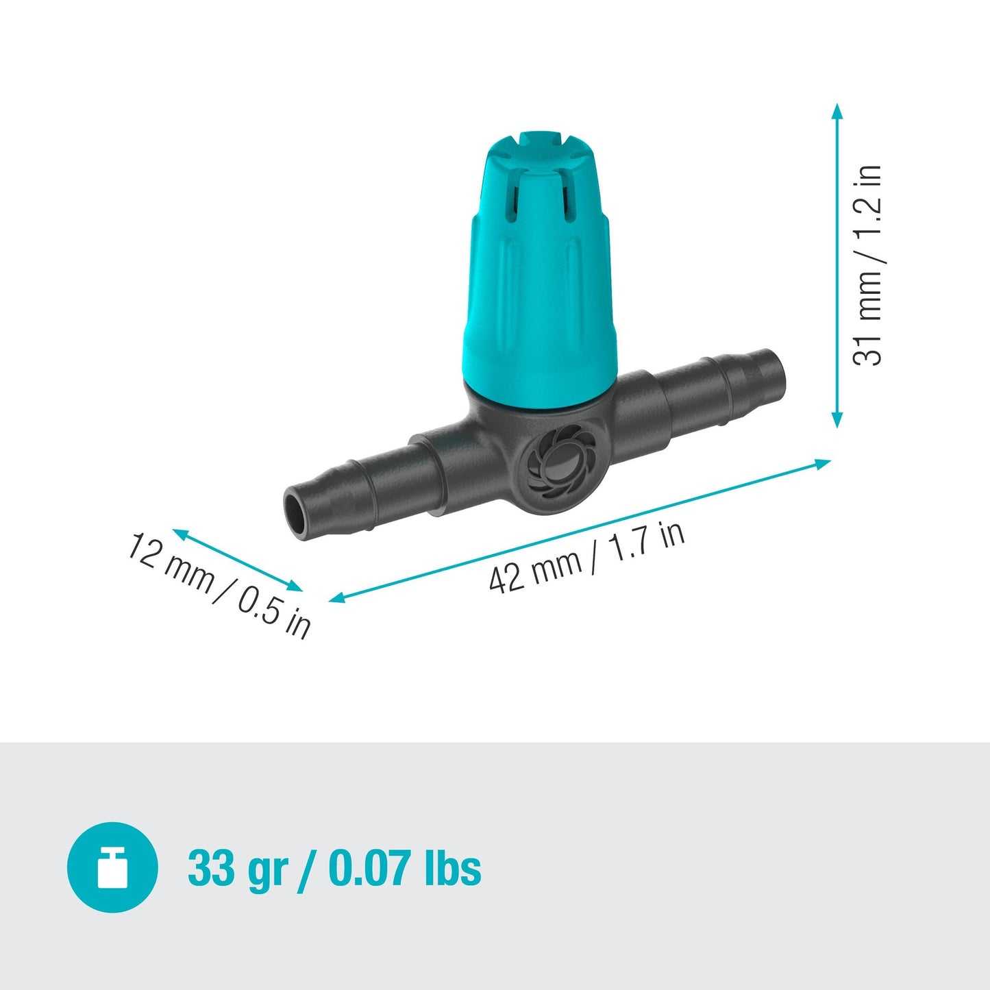 Gotero inundador regulable en linea Microdripsystem Gardena