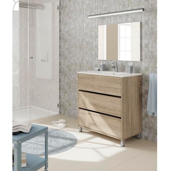 Mueble de lavabo Kalma 90 x 81,5 x 46,5 cm Natural