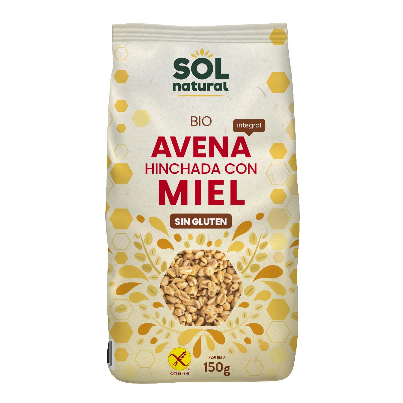 Avena hinchada con miel sin gluten bio Sol Natural 150 g