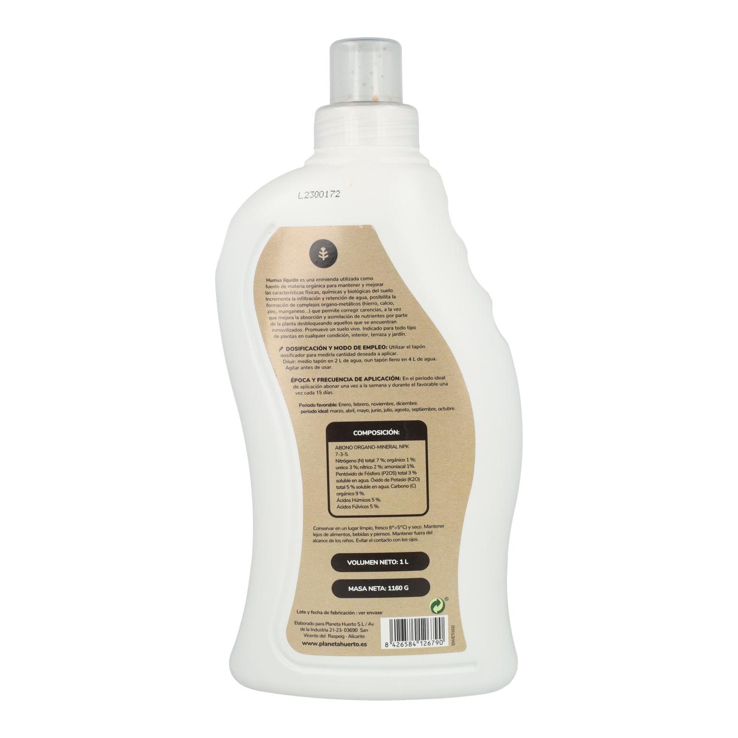 Pack 3 x Humus Líquido Natural Planeta Huerto 1 Litro