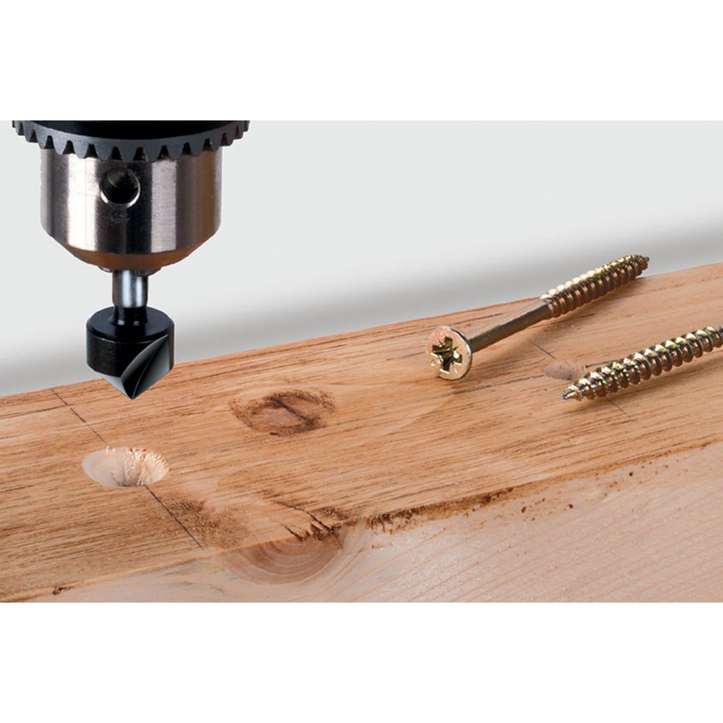 1 avellanador HSS, vástago 8 mm Wolfcraft Ø 16, 45°