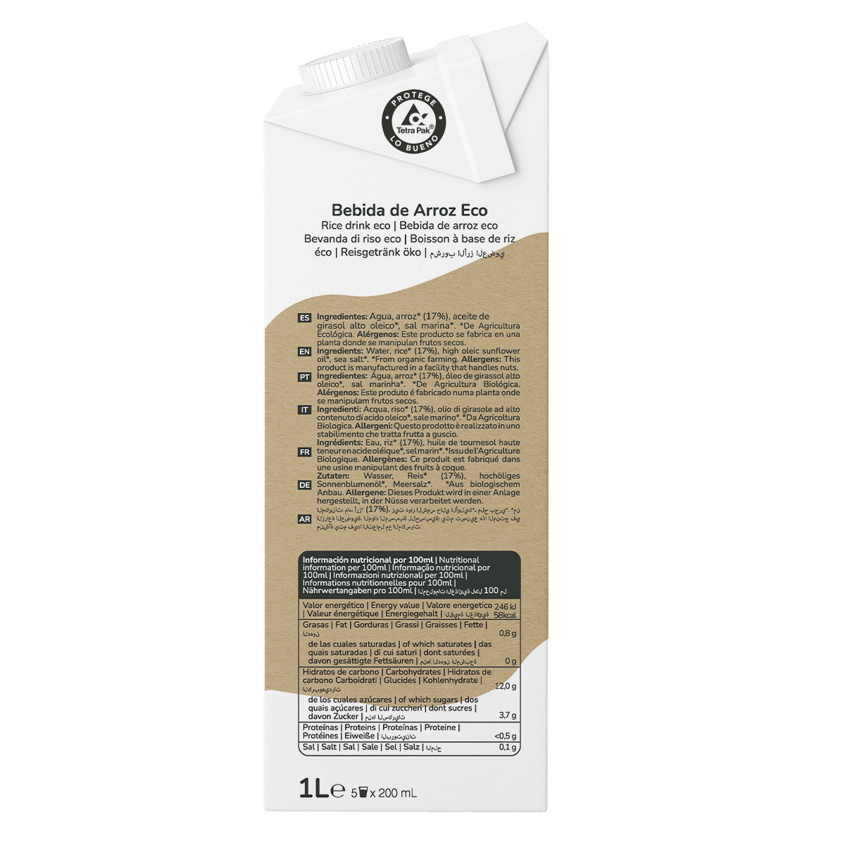 Pack 6x Bebida de Arroz Eco Planeta Huerto 1L