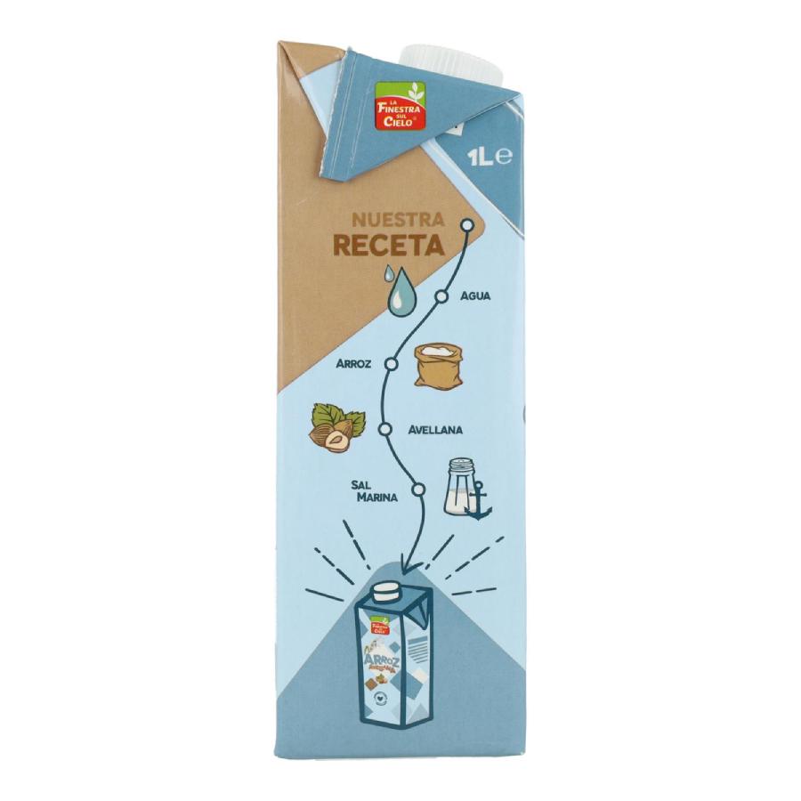 Pack 6 uds Bebida de Arroz con Avellanas Bio La Finestra Sul Cielo 1 L