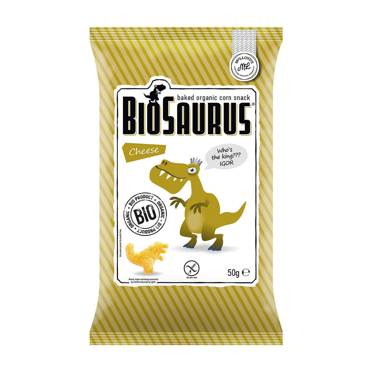 Snacks De Maíz Con Queso Bio, Biosaurus 50 g