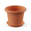 Pack maceta redonda con plato color terracota Terra 22 x 16 cm