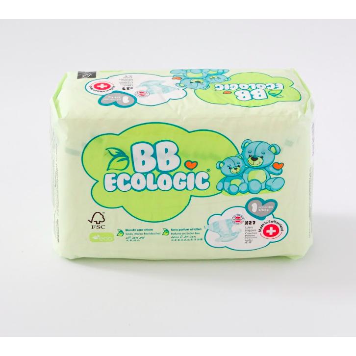 Pañales ecológicos BBECOLOGIC Talla 1 New Born 27uds