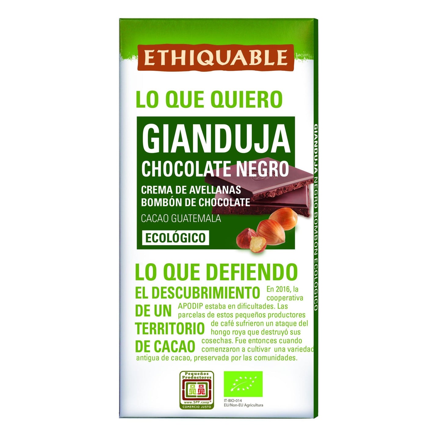 Chocolate Negro Gianduja Nicaragua BIO 100 g