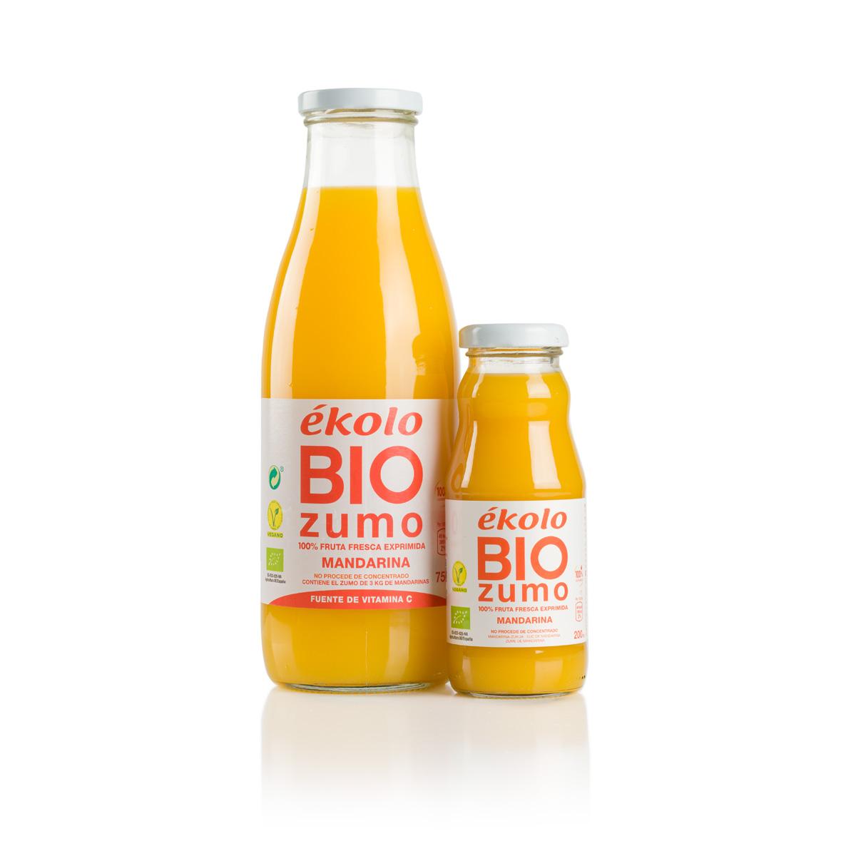 Zumo de Mandarina Bio 100% exprimido Ékolo