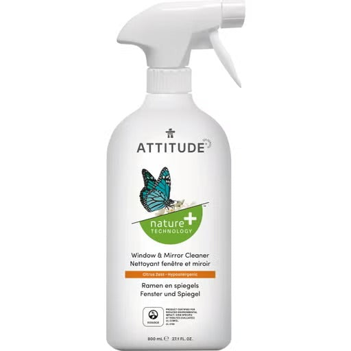 Limpiacristales eco en spray Lima y Lavanda Attitude 800 ml