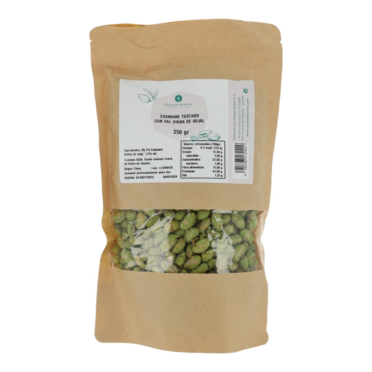 Edamame tostado y salado Planeta Huerto 250 g