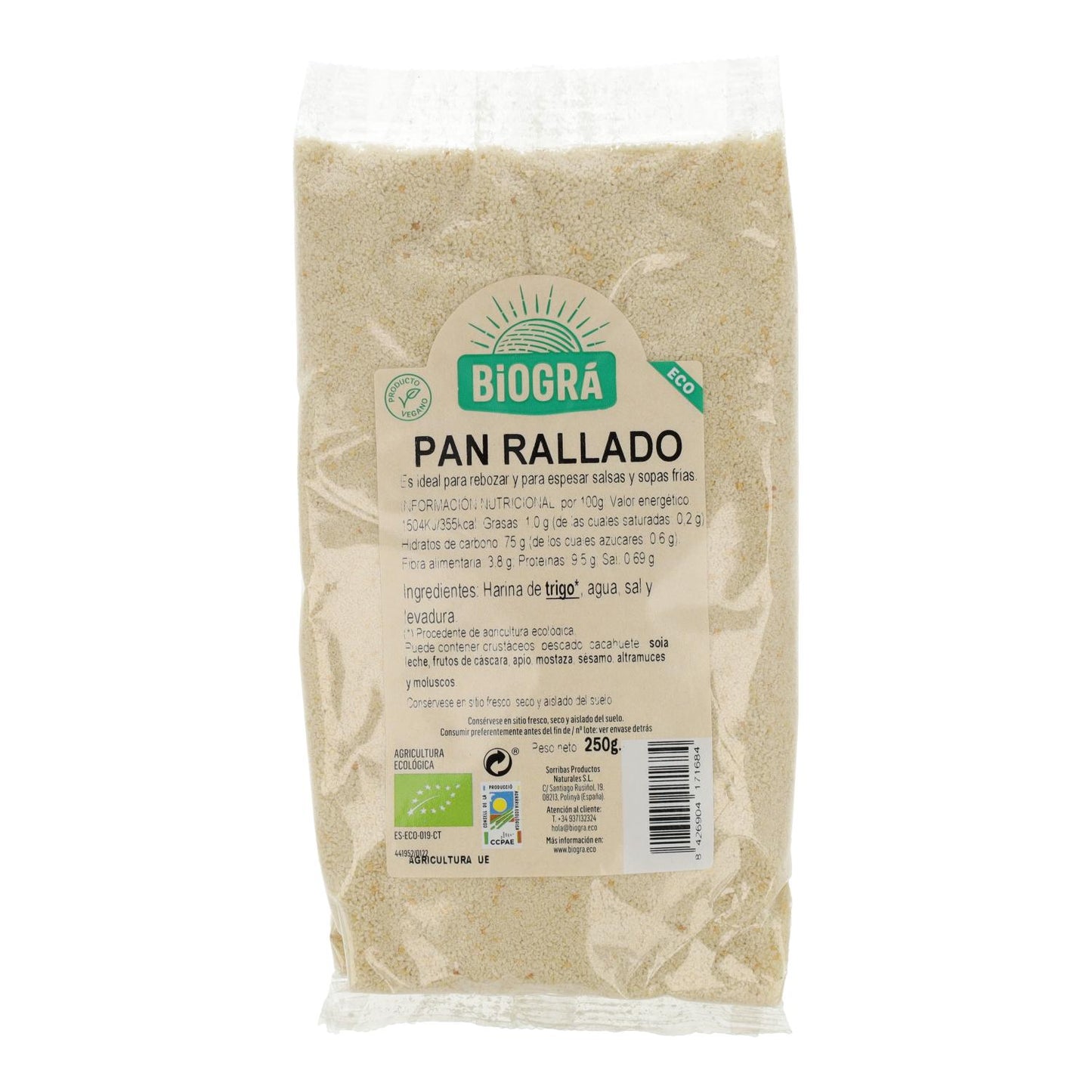 Pan Rallado (para rebozar) Biográ 250g