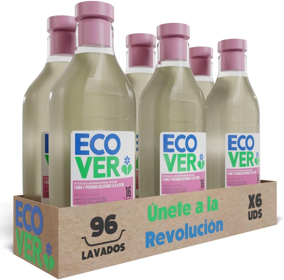 Pack 6X Detergente Líquido Prendas Delicadas Ecover 750 ml