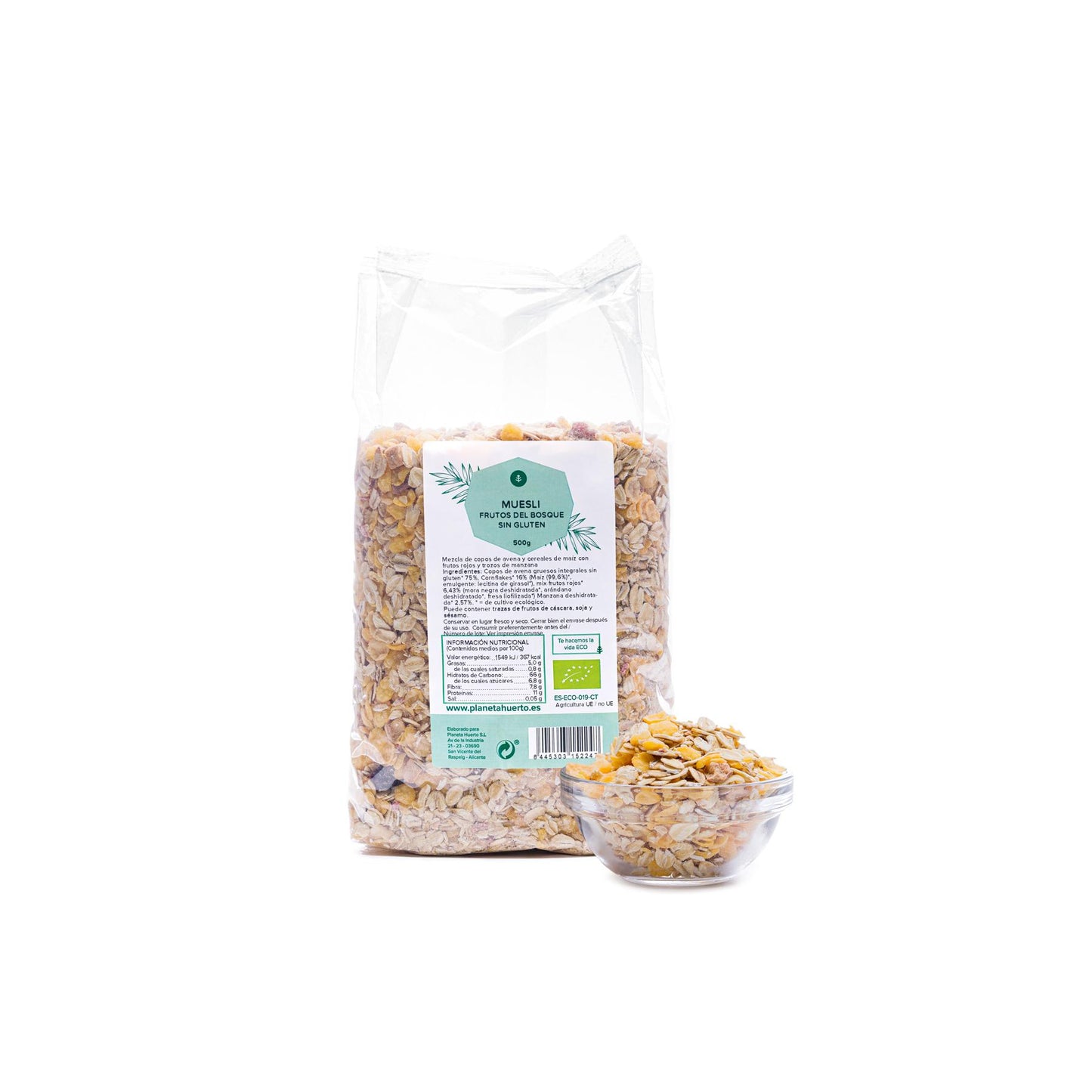 Muesli Sin Gluten Frutas del bosque ECO Planeta Huerto 500 g