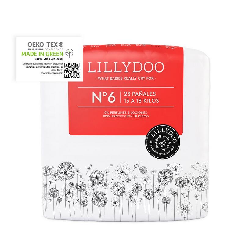 Pañales talla 6 (13-18kg) LILLYDOO 23 uds