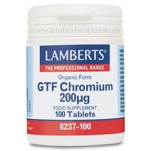 Cromo GTF 100 tabletas Lamberts 200mg