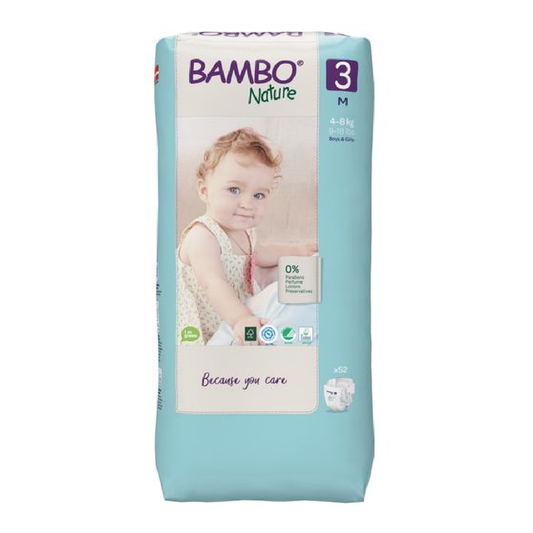 Pañal T3 midi (4-8Kg)  Bambo Nature 52 uds