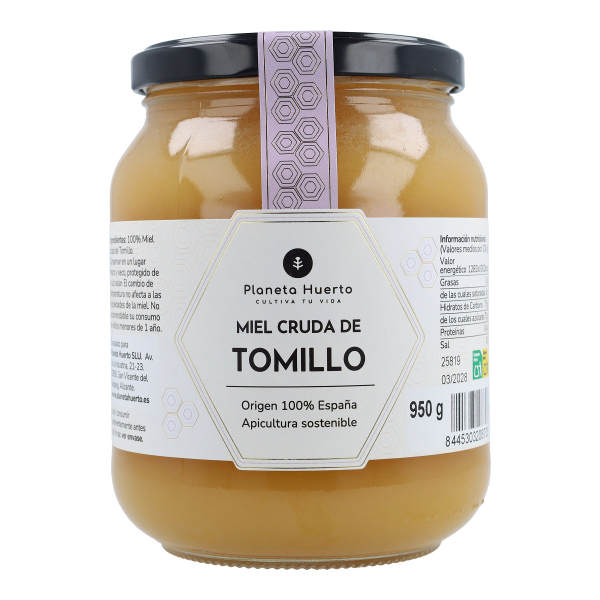 Miel Cruda de Tomillo Planeta Huerto 950 g