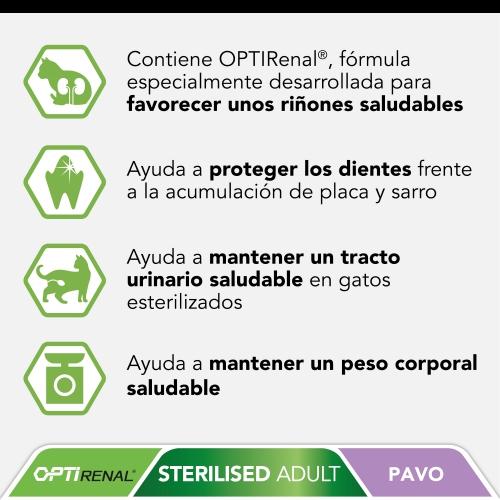 PRO PLAN Gato Esterilizado OPTIRENAL Pavo 10kg