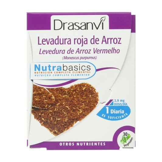 Levadura Roja de Arroz (2,9 mg Monacolina K) 30 Cápsulas Nutrabasics Drasanvi