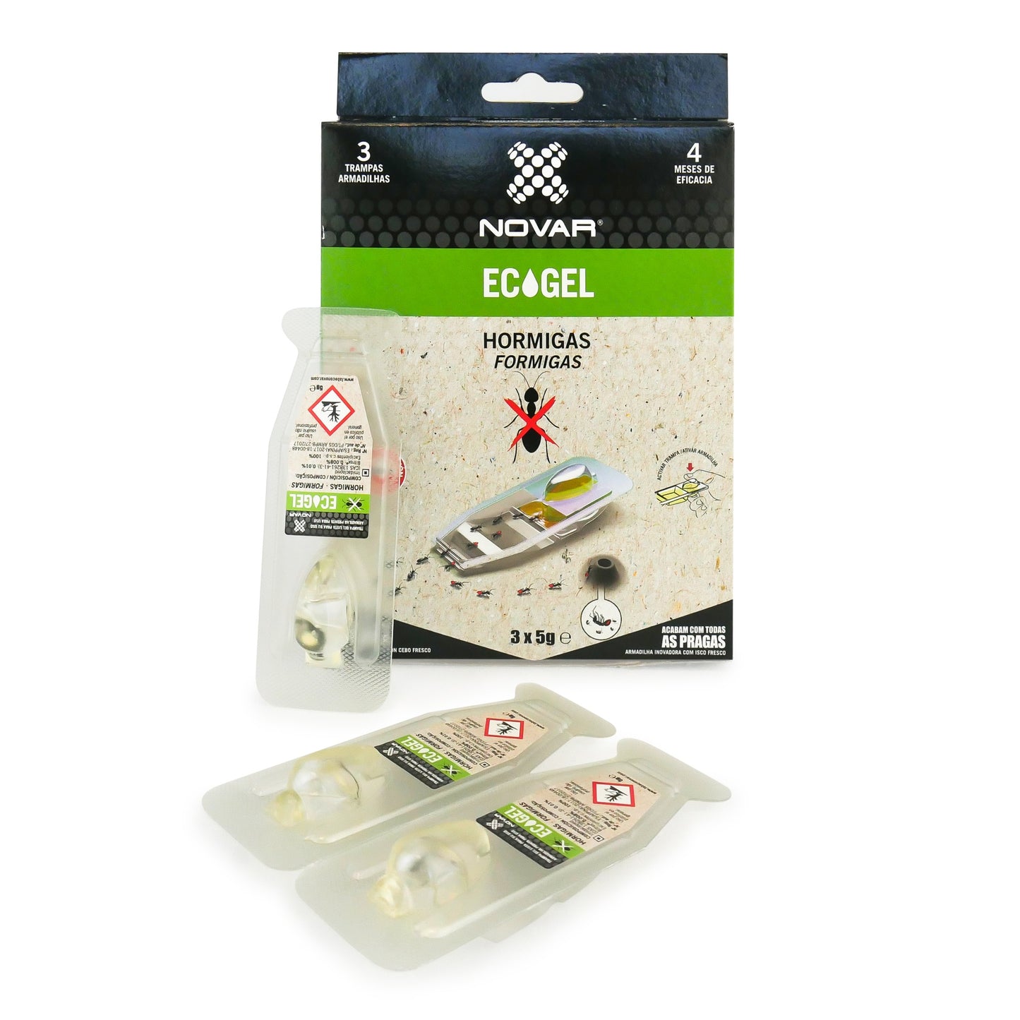 Novar Ecogel Trampa contra hormigas 3 x 5 g