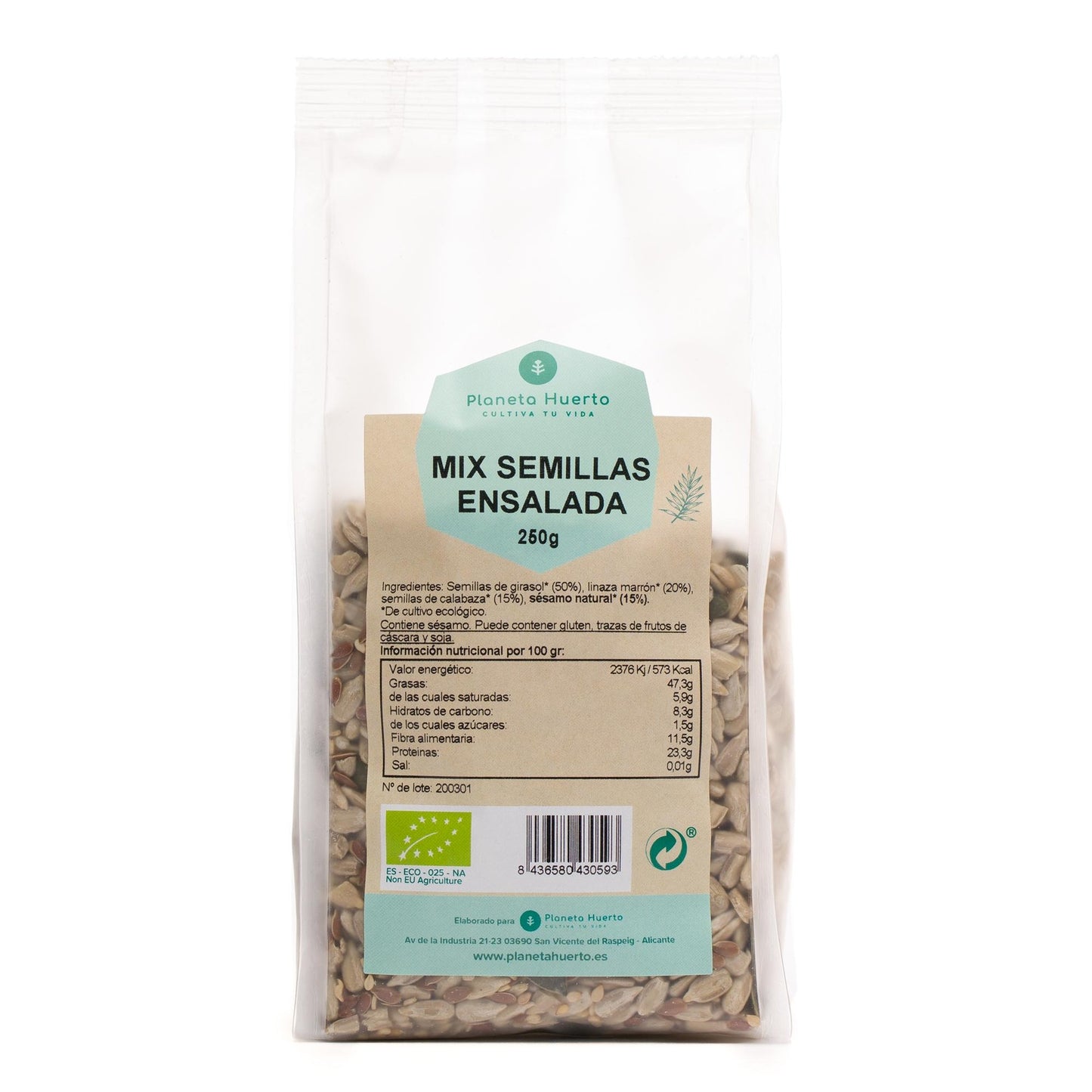 Mix de Semillas ensalada ECO Planeta Huerto 250 g